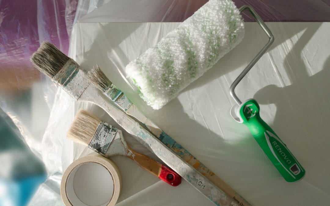 Bright green bathroom